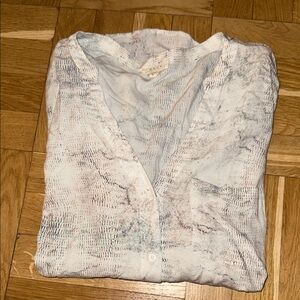 Soft Joie White Textured Blouse